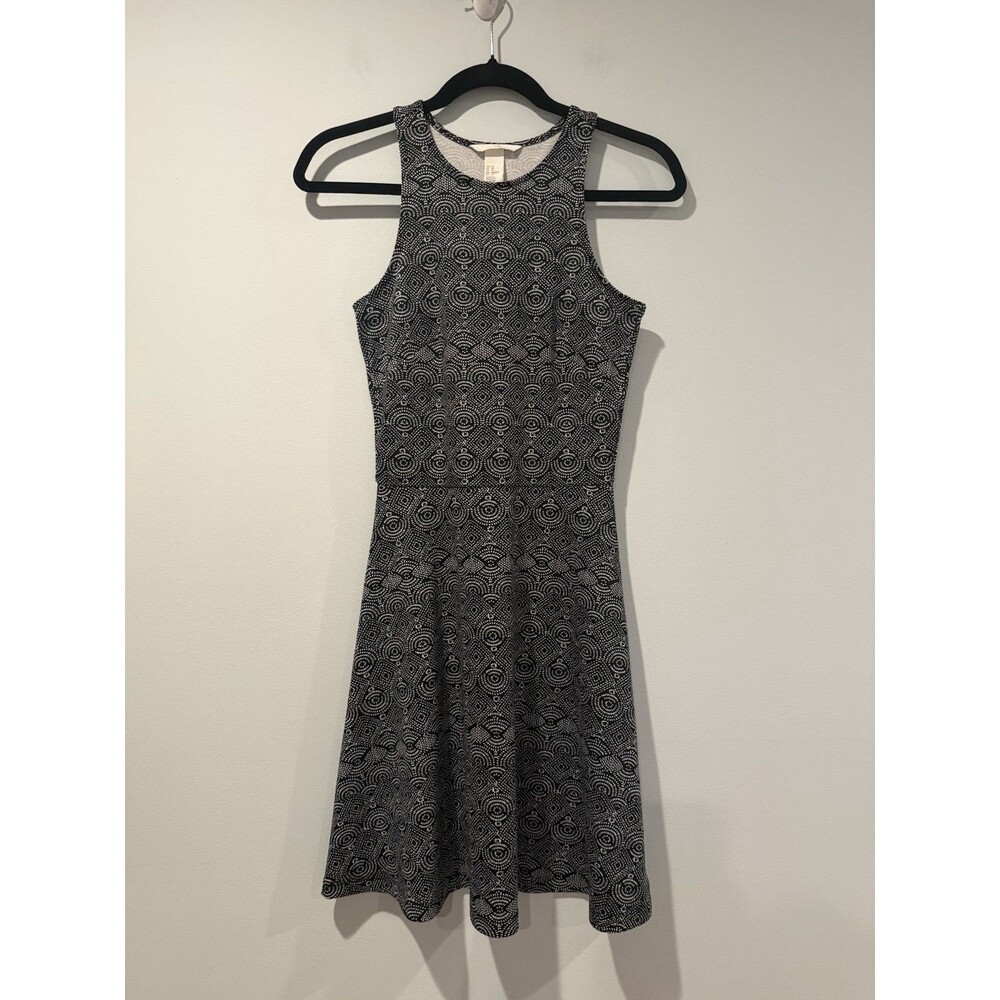 NEW H&M Fit & Flare Mini Dress XS Stretch Boho Indie Preppy Travel Vacation